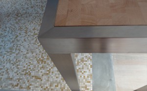 table hêtre bois de bout